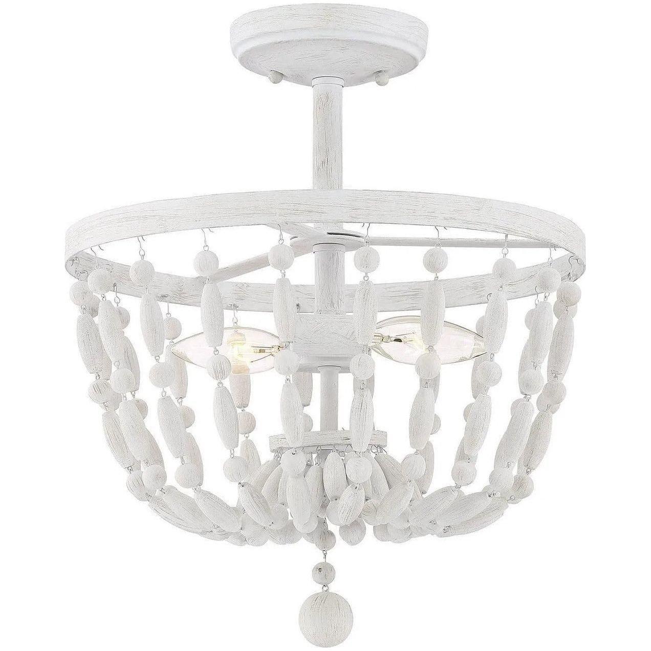 Meridian Lite Trends - Meridian Two Light Semi Flush Mount - M60028DW - Canada Light Shop