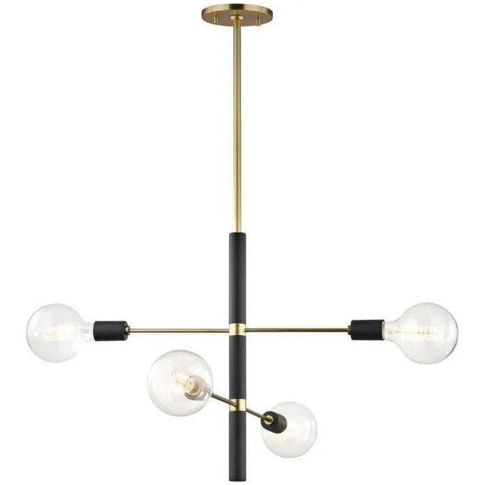 Mitzi - Astrid Chandelier - H178804-AGB/BK - Canada Light Shop