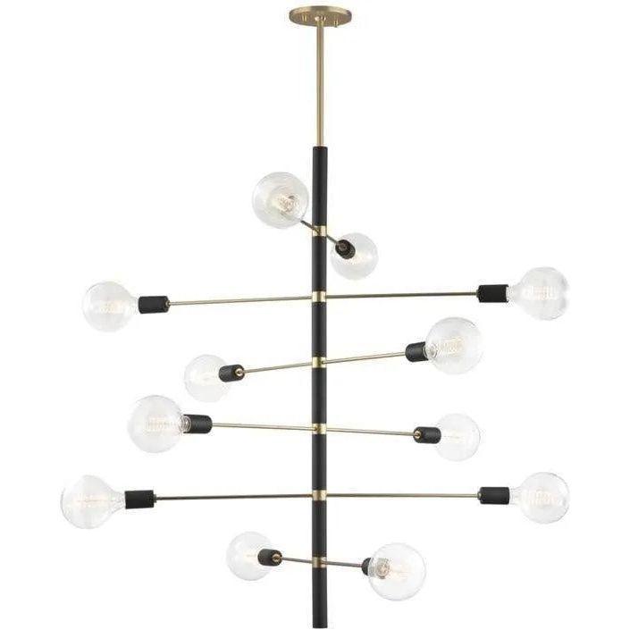 Mitzi - Astrid Chandelier - H178812-AGB/BK - Canada Light Shop