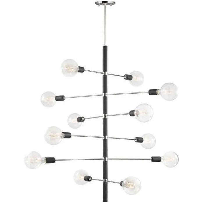 Mitzi - Astrid Chandelier - H178812-PN/BK - Canada Light Shop