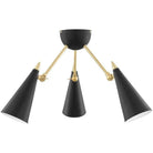 Mitzi - Moxie Semi Flush Mount - H441603-AGB/BK - Canada Light Shop
