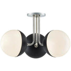 Mitzi - Renee Semi Flush Mount - H344603-PN/BK - Canada Light Shop