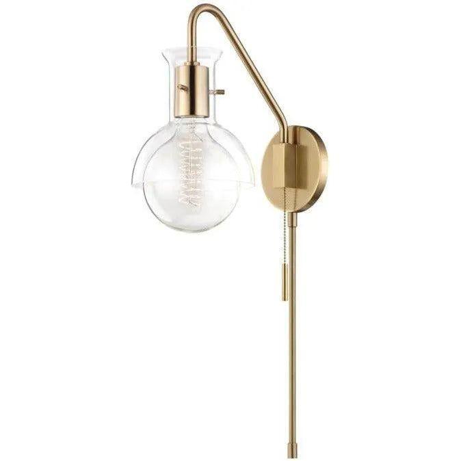 Mitzi - Riley Plug-In Glass Wall Sconce - HL111101G-AGB - Canada Light Shop