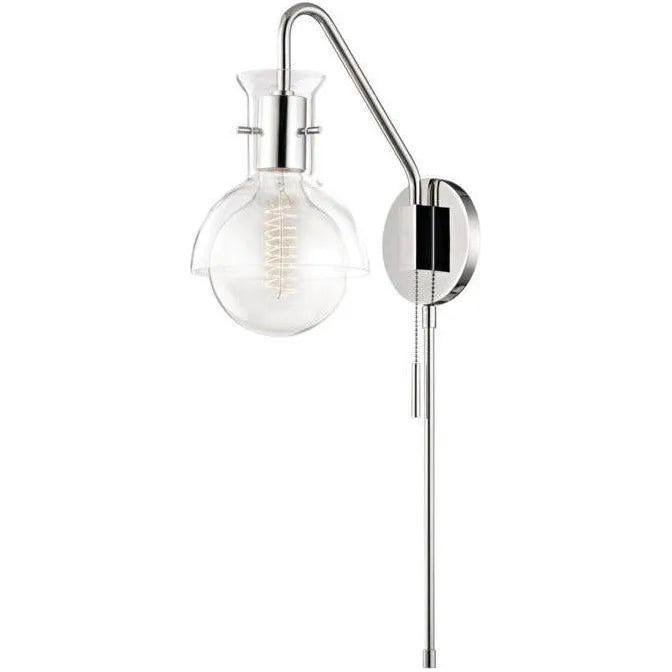 Mitzi - Riley Plug-In Glass Wall Sconce - HL111101G-PN - Canada Light Shop