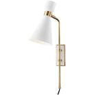 Mitzi - Willa Wall Sconce With Plug - HL295101-AGB/WH - Canada Light Shop