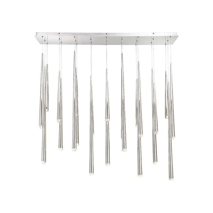 Modern Forms - Cascade LED Crystal Linear Pendant, 23-Light - PD-41723L-PN - Canada Light Shop