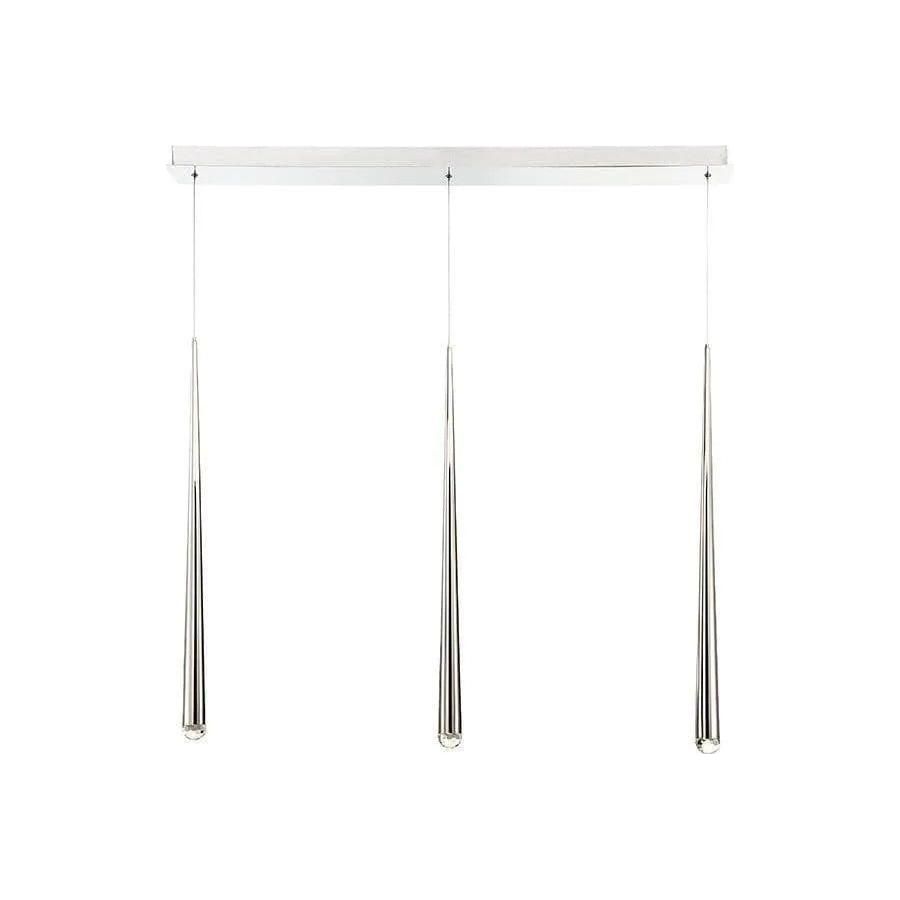 Modern Forms - Cascade LED Crystal Linear Pendant, 3-Light - PD-41703L-PN - Canada Light Shop