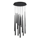 Modern Forms - Cascade LED Crystal Multi-Light Pendant, 15-Light - PD-41715R-BK - Canada Light Shop