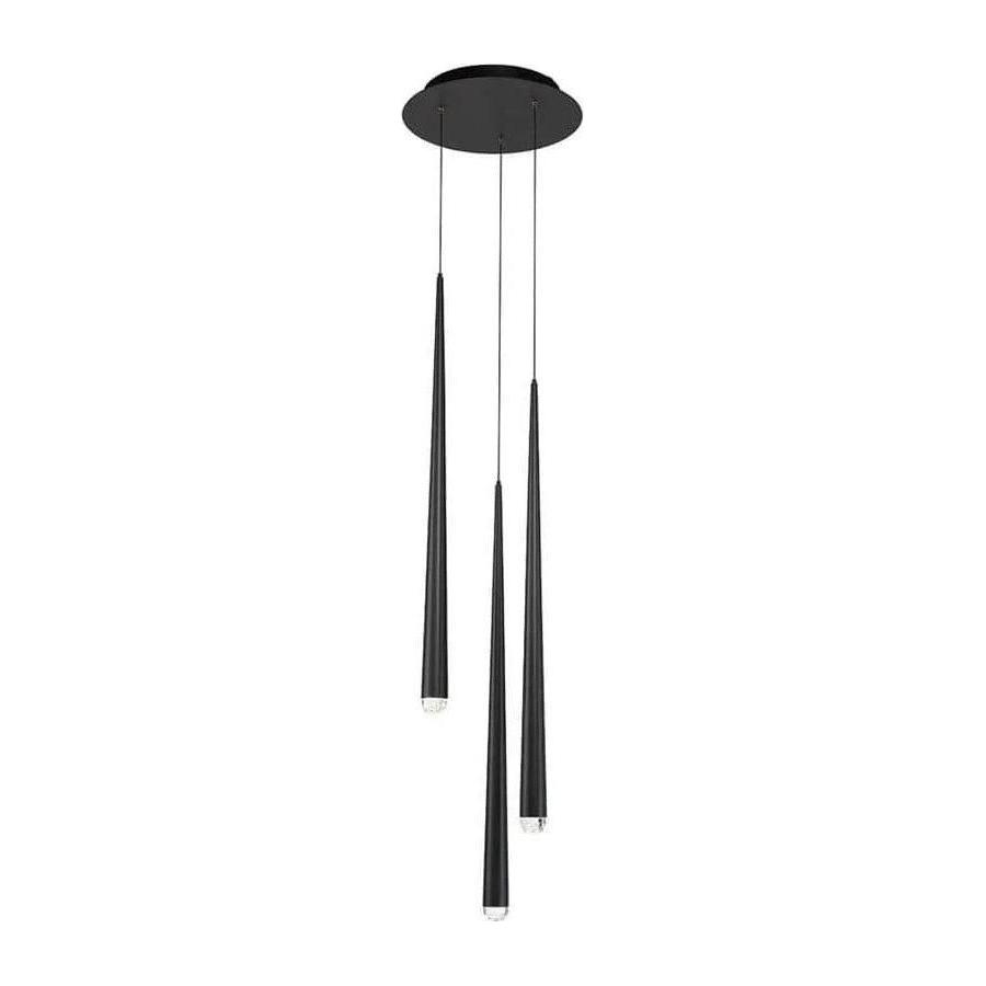 Modern Forms - Cascade LED Crystal Multi-Light Pendant, 3-Light - PD-41703R-BK - Canada Light Shop