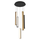Modern Forms - Chaos LED Multi-Light Pendant, 5-Light - PD-64805R-BK/AB-AB - Canada Light Shop
