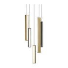 Modern Forms - Chaos LED Multi-Light Pendant, 5-Light - PD-64805R-BK/AB-BK - Canada Light Shop