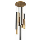 Modern Forms - Chaos LED Multi-Light Pendant, 9-Light - PD-64809R-BK/AB-AB - Canada Light Shop