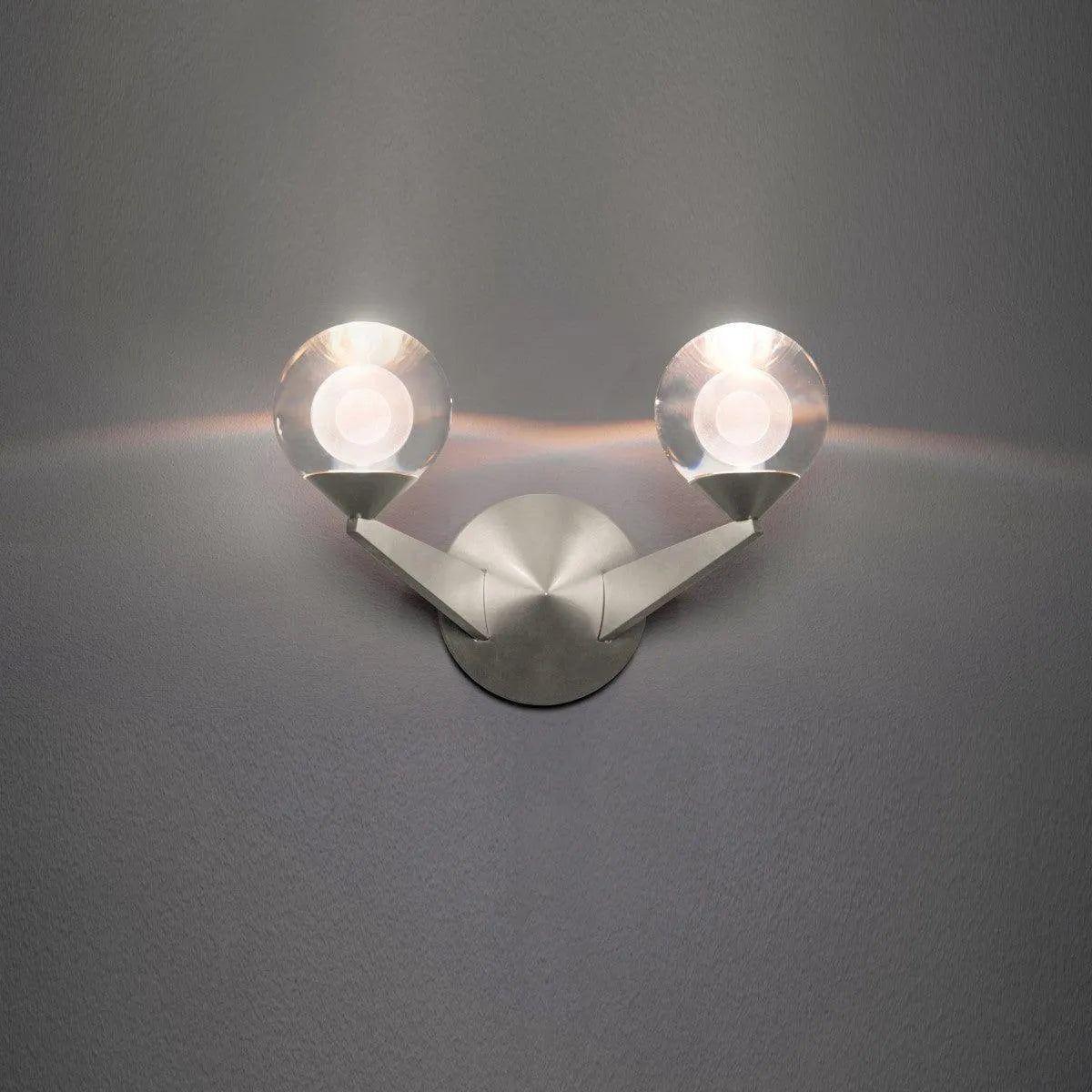 Modern Forms - Double Bubble LED Wall Sconce - WS-82015-SN - Canada Light Shop