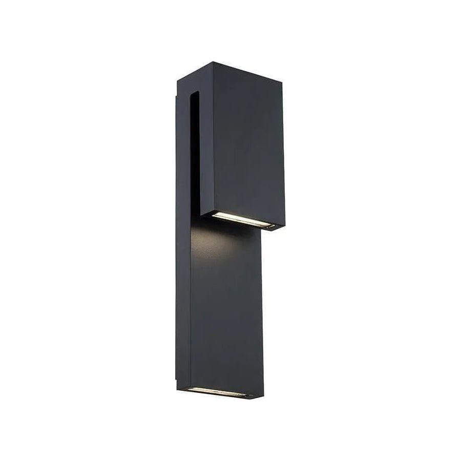 Modern Forms - Double Down LED Outdoor Wall Mount - WS-W13718-BK - Canada Light Shop