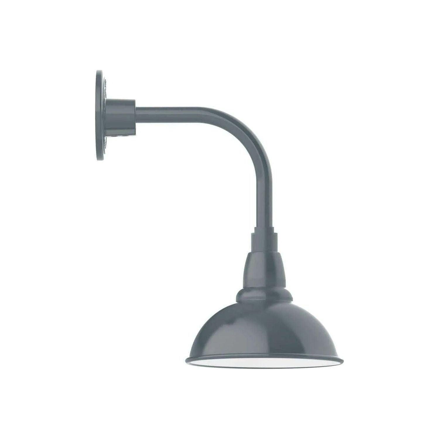 Montclair Light Works - Cafe 8" Curved Arm Wall Light - GNT105-40 - Canada Light Shop