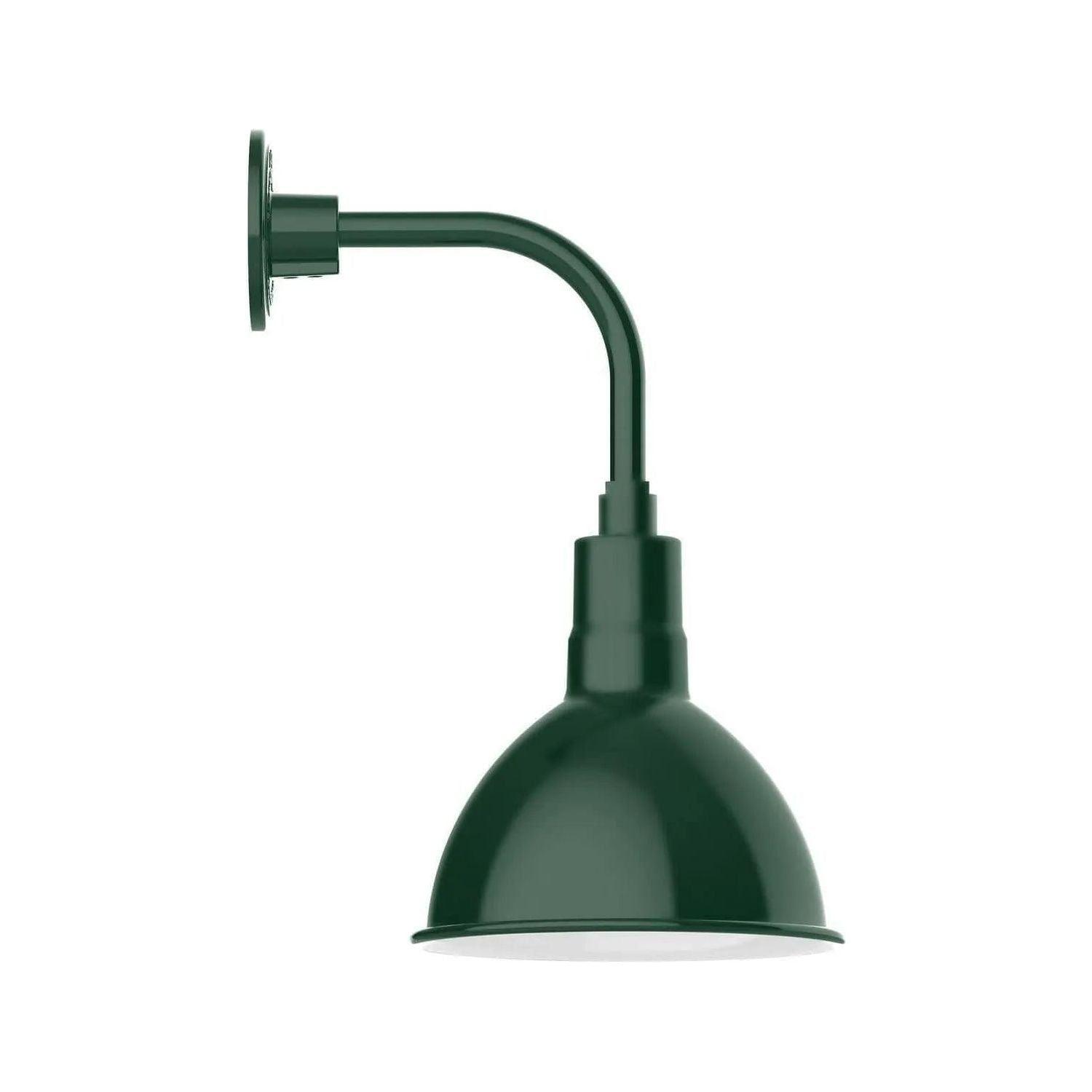 Montclair Light Works - Deep Bowl 10" Curved Arm Wall Light - GNT115-42 - Canada Light Shop