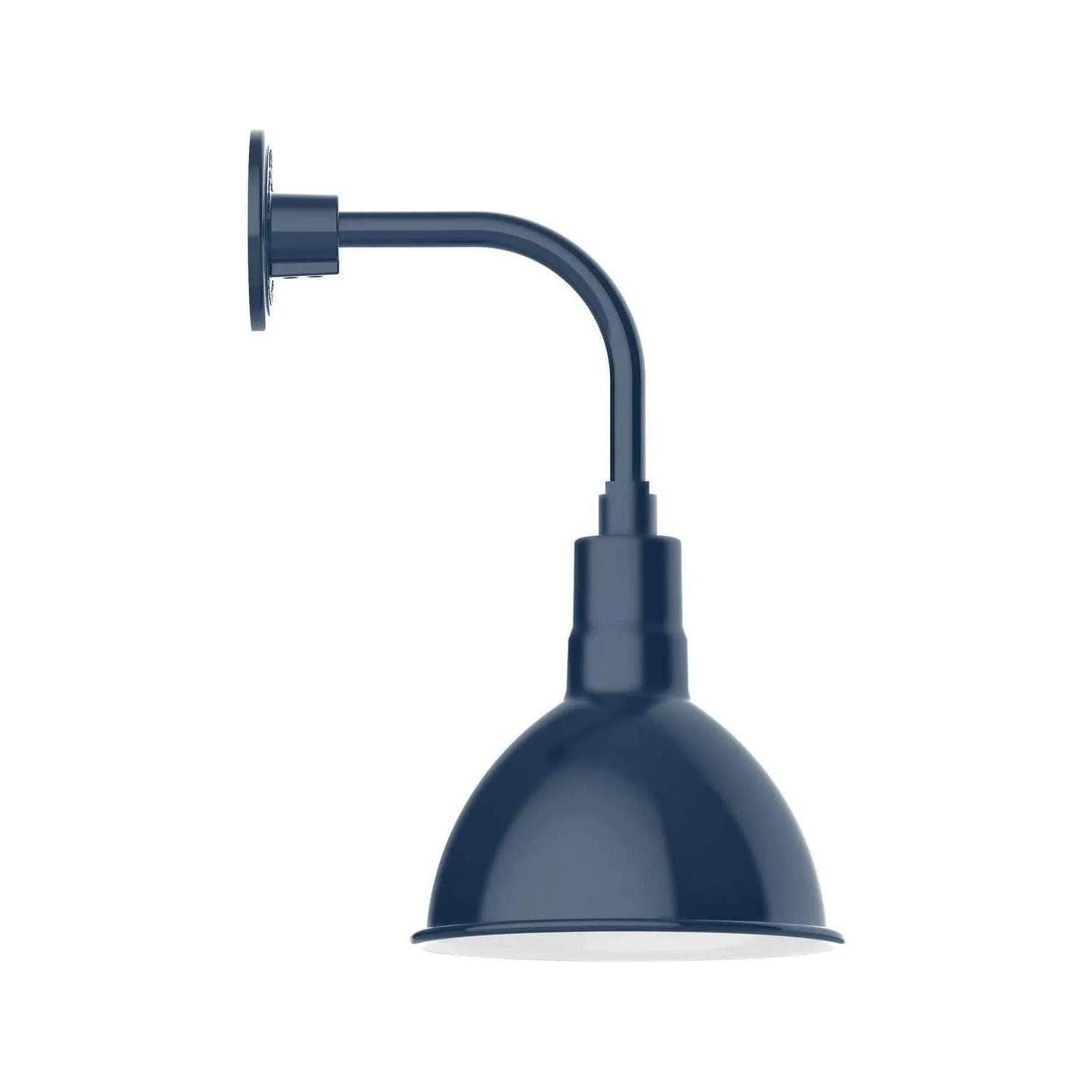 Montclair Light Works - Deep Bowl 10" Curved Arm Wall Light - GNT115-50 - Canada Light Shop