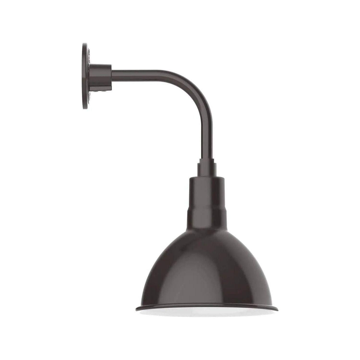 Montclair Light Works - Deep Bowl 10" Curved Arm Wall Light - GNT115-51 - Canada Light Shop