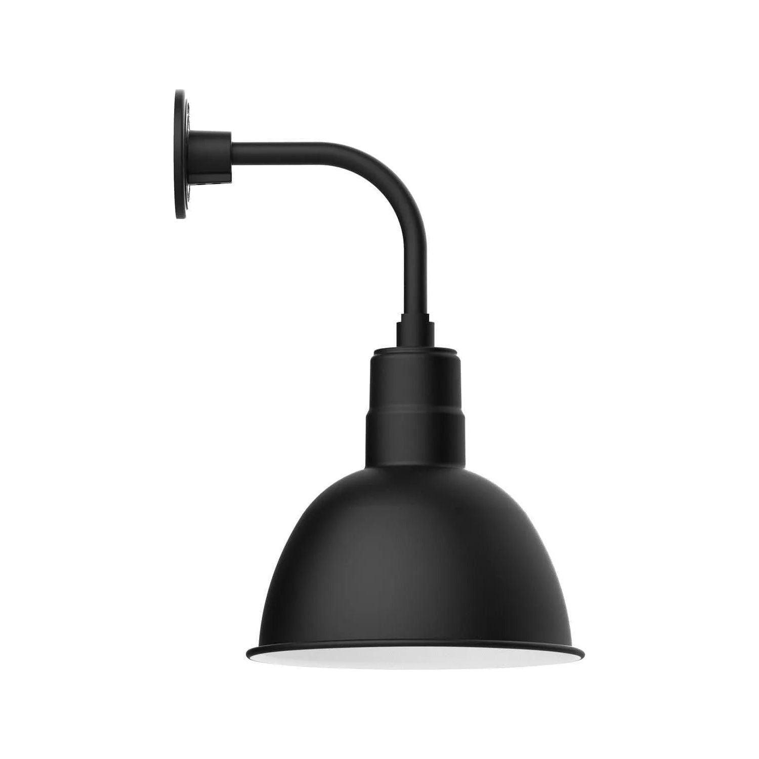 Montclair Light Works - Deep Bowl 12" Curved Arm Wall Light - GNT116-41 - Canada Light Shop
