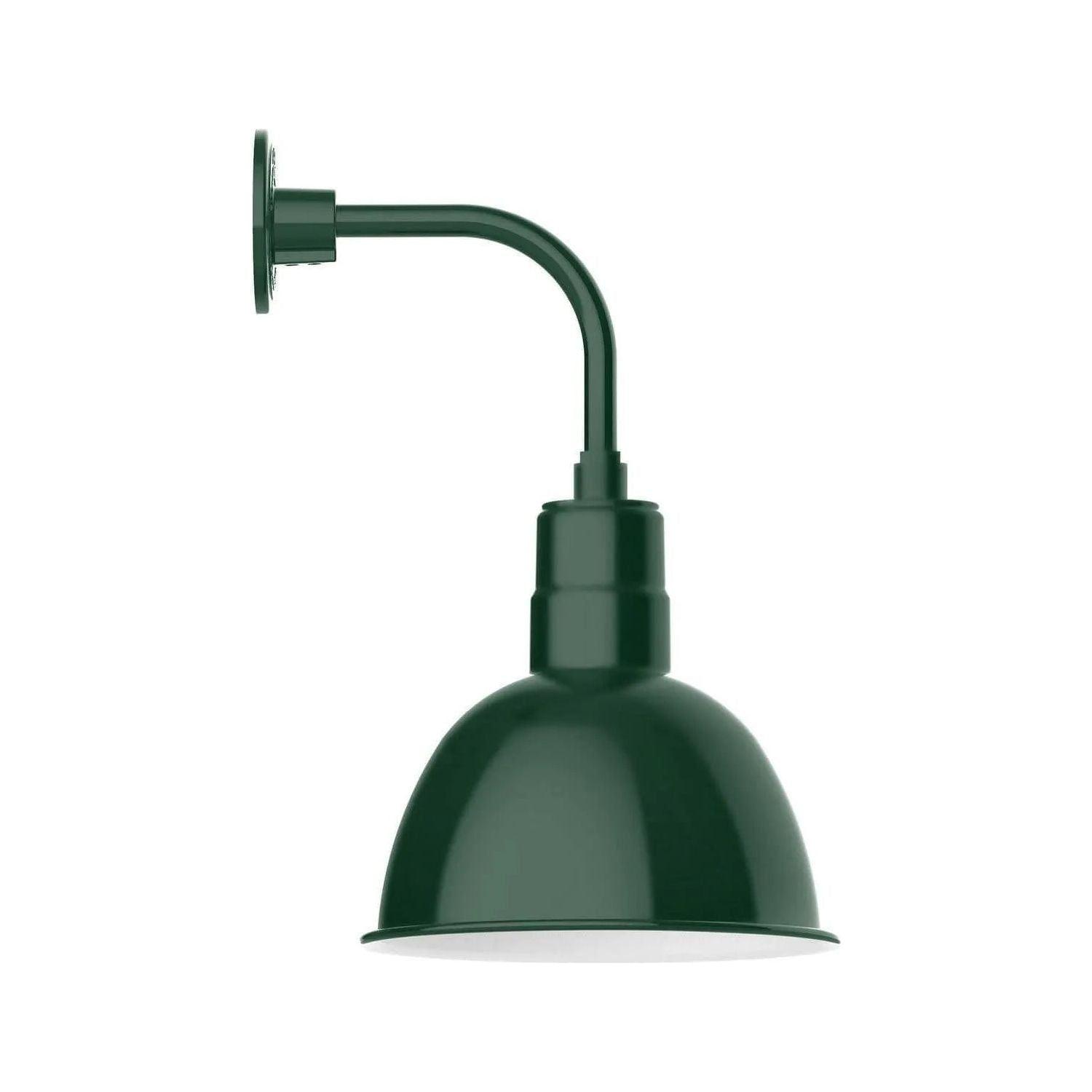 Montclair Light Works - Deep Bowl 12" Curved Arm Wall Light - GNT116-42 - Canada Light Shop