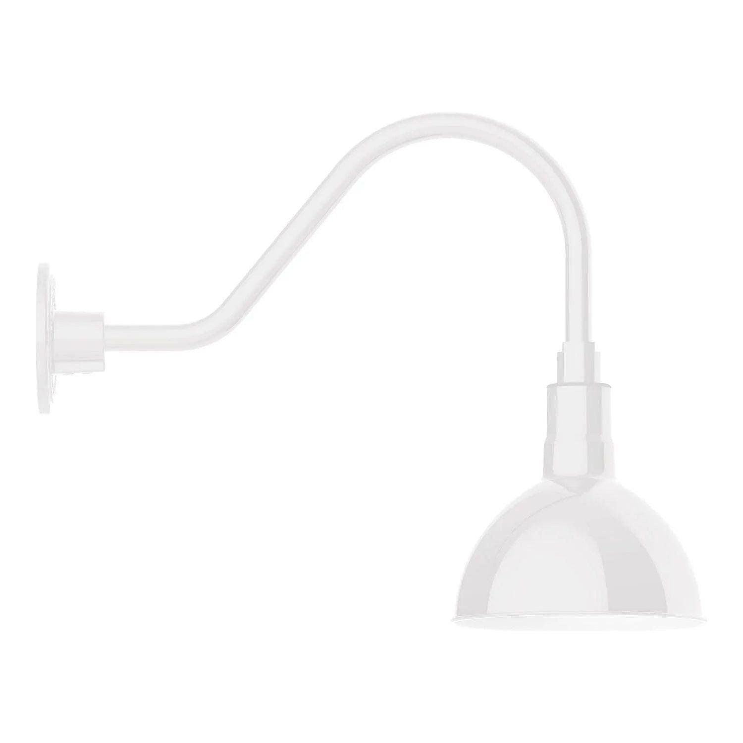 Montclair Light Works - Deep Bowl 8" Gooseneck Wall Light - GNA114-44 - Canada Light Shop
