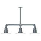 Montclair Light Works - Radial 8" 3-Light Stem Hung Pendant Light - MSK157-40 - Canada Light Shop