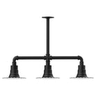 Montclair Light Works - Radial 8" 3-Light Stem Hung Pendant Light - MSK157-41 - Canada Light Shop