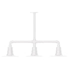 Montclair Light Works - Radial 8" 3-Light Stem Hung Pendant Light - MSK157-44 - Canada Light Shop