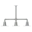 Montclair Light Works - Radial 8" 3-Light Stem Hung Pendant Light - MSK157-49 - Canada Light Shop