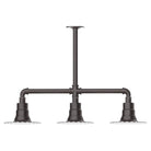 Montclair Light Works - Radial 8" 3-Light Stem Hung Pendant Light - MSK157-51 - Canada Light Shop
