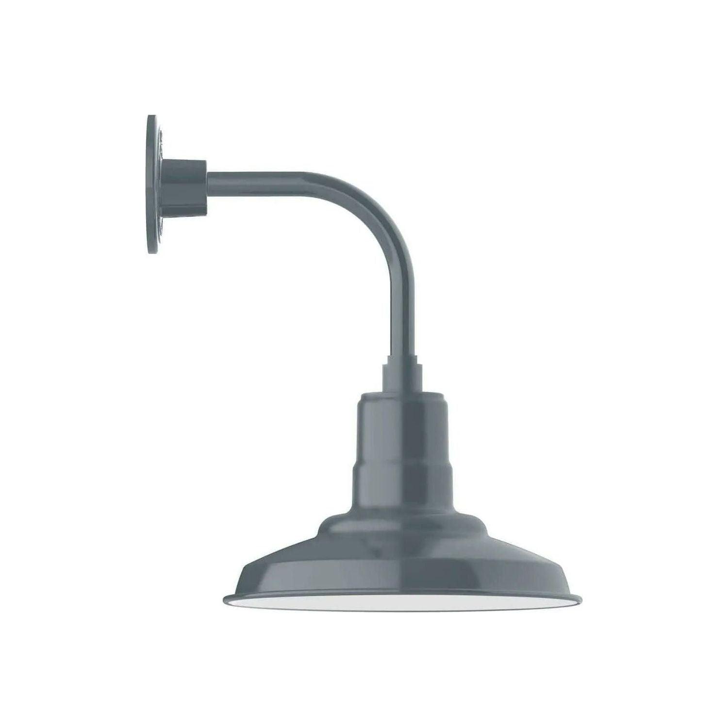 Montclair Light Works - Warehouse 12" Curved Arm Wall Light - GNT182-40 - Canada Light Shop