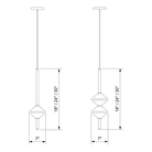 Ridgely Studio Works - Gem Vertical Pendant - GEM1-VRT-18-BNI-72-BB - Canada Light Shop