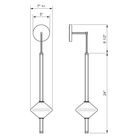 Ridgely Studio Works - Gem1 Wall Sconce - Round Backplate - GEM1-WS-24-MB-BB-RND - Canada Light Shop