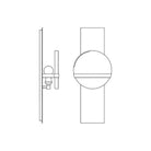 Ridgely Studio Works - Lunette Rectangular Bar Wall Light - LUN-REC-1P-WS-CH-112BRZ - Canada Light Shop