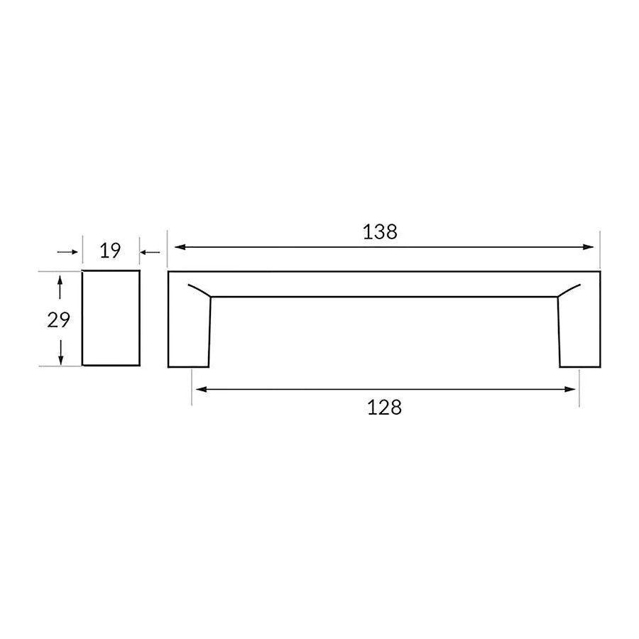 Rocheleau - R8948 Pull - POI-R8948-128-BSN - Canada Light Shop