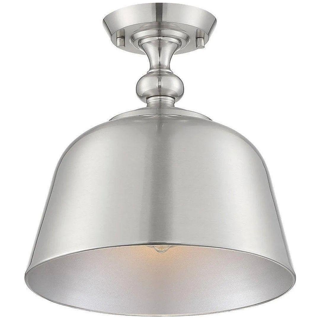 Savoy House - Berg One Light Semi-Flush Mount - 6-3750-1-SN - Canada Light Shop