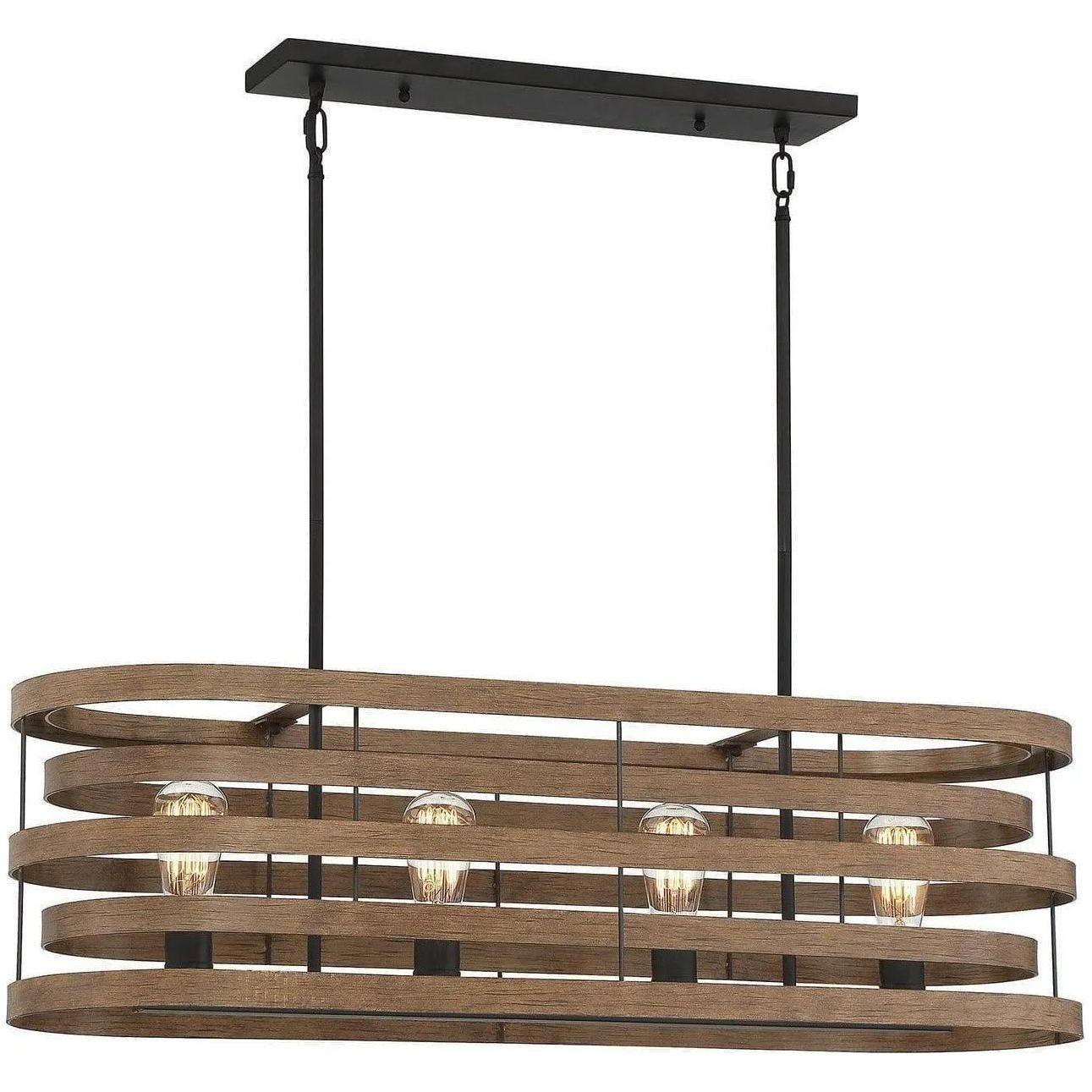 Savoy House - Blaine Four Light Linear Chandelier - 1-2965-4-36 - Canada Light Shop