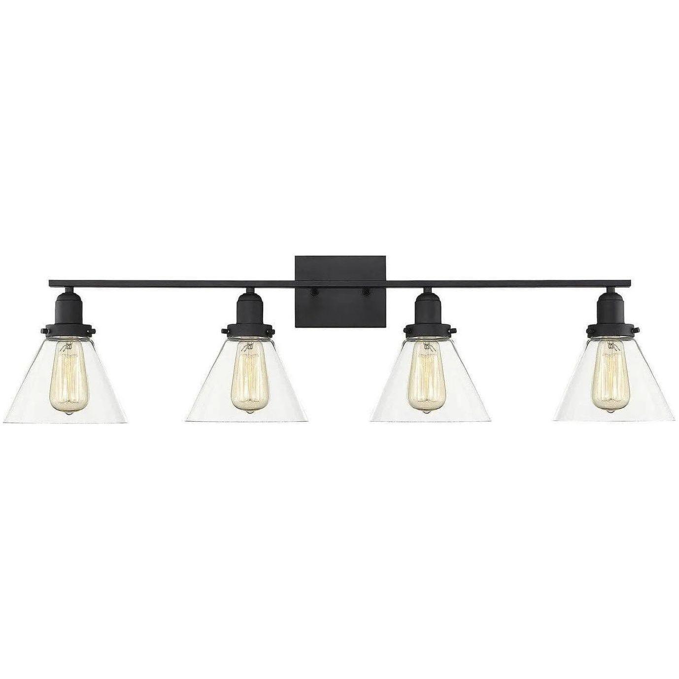 Savoy House - Drake Four Light Bath Bar - 8-9130-4-BK - Canada Light Shop