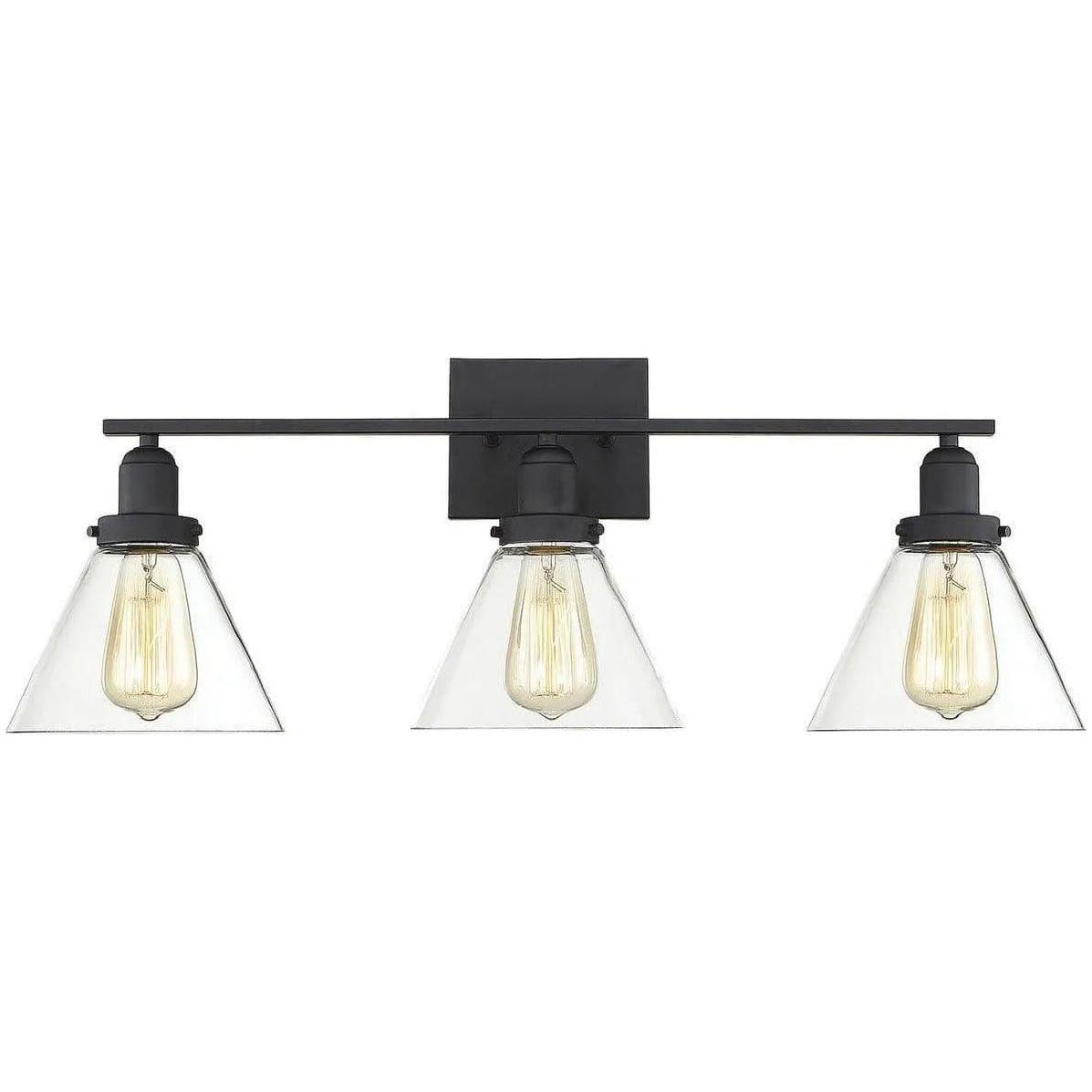 Savoy House - Drake Three Light Bath Bar - 8-9130-3-BK - Canada Light Shop