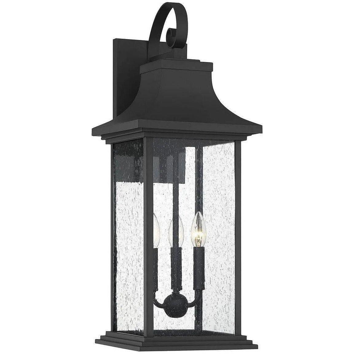 Savoy House - Hancock Three Light Outdoor Wall Sconce - 5-452-BK - Canada Light Shop