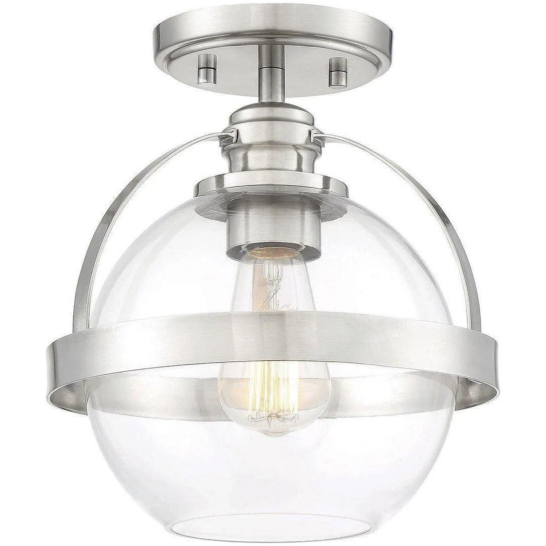 Savoy House - Pendleton One Light Semi-Flush Mount - 6-7200-1-SN - Canada Light Shop