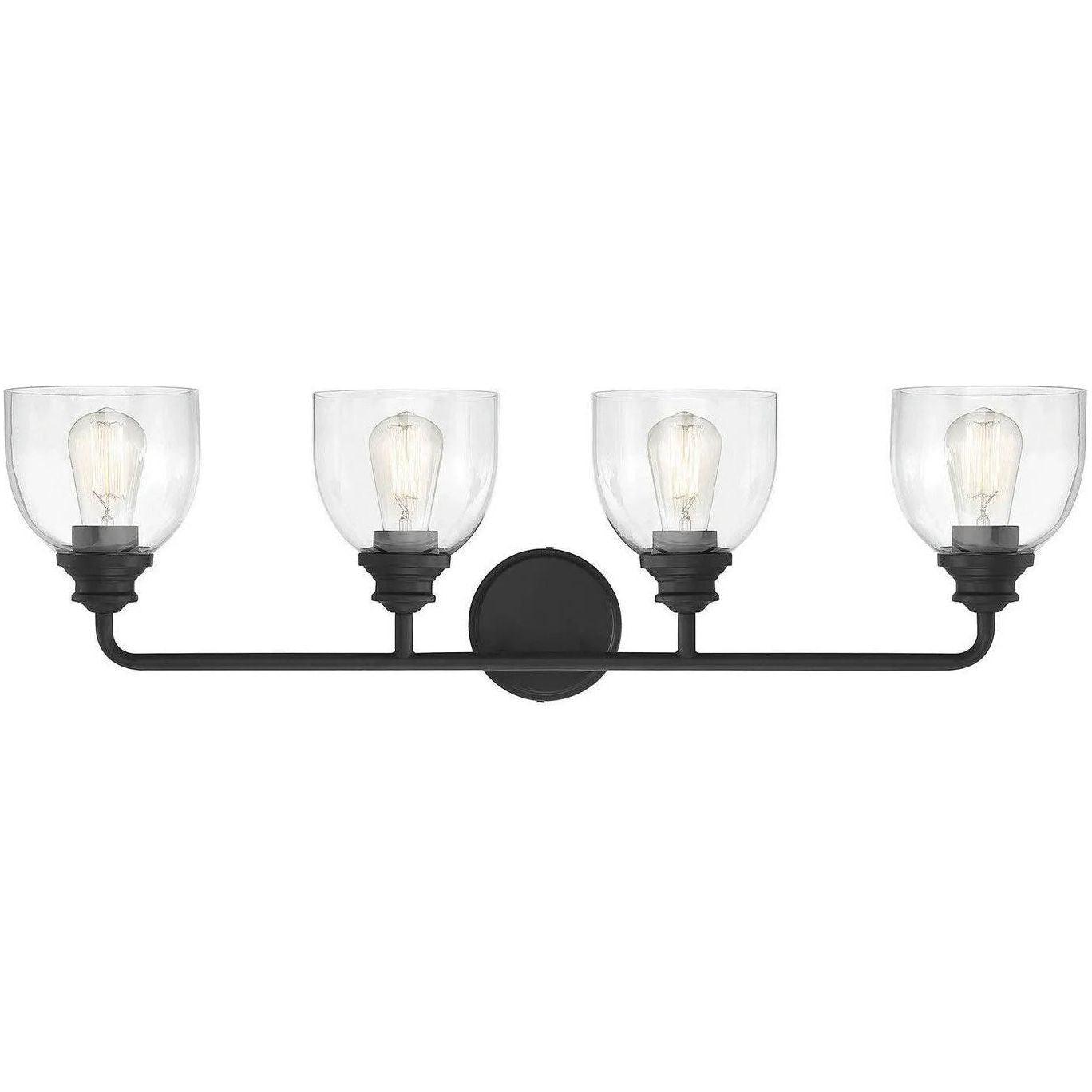 Savoy House - Vale Four Light Bath Bar - 8-7205-4-BK - Canada Light Shop