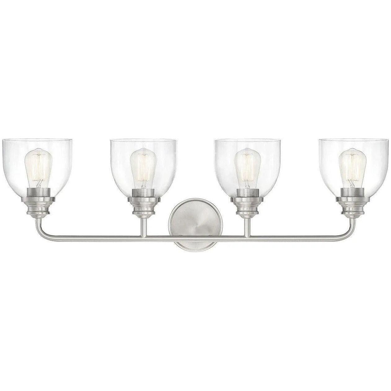 Savoy House - Vale Four Light Bath Bar - 8-7205-4-SN - Canada Light Shop