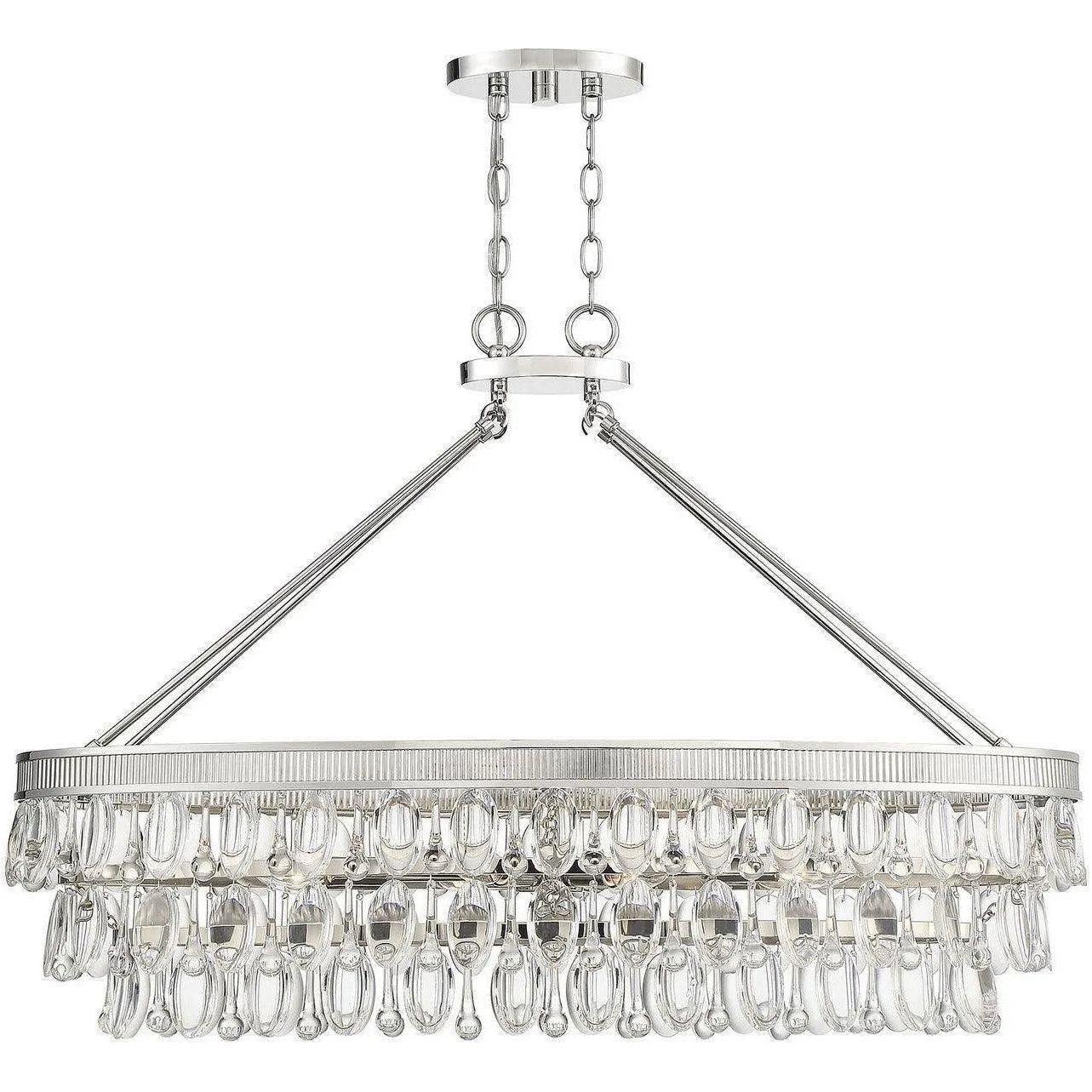 Savoy House - Windham Eight Light Linear Chandelier - 1-8702-8-109 - Canada Light Shop