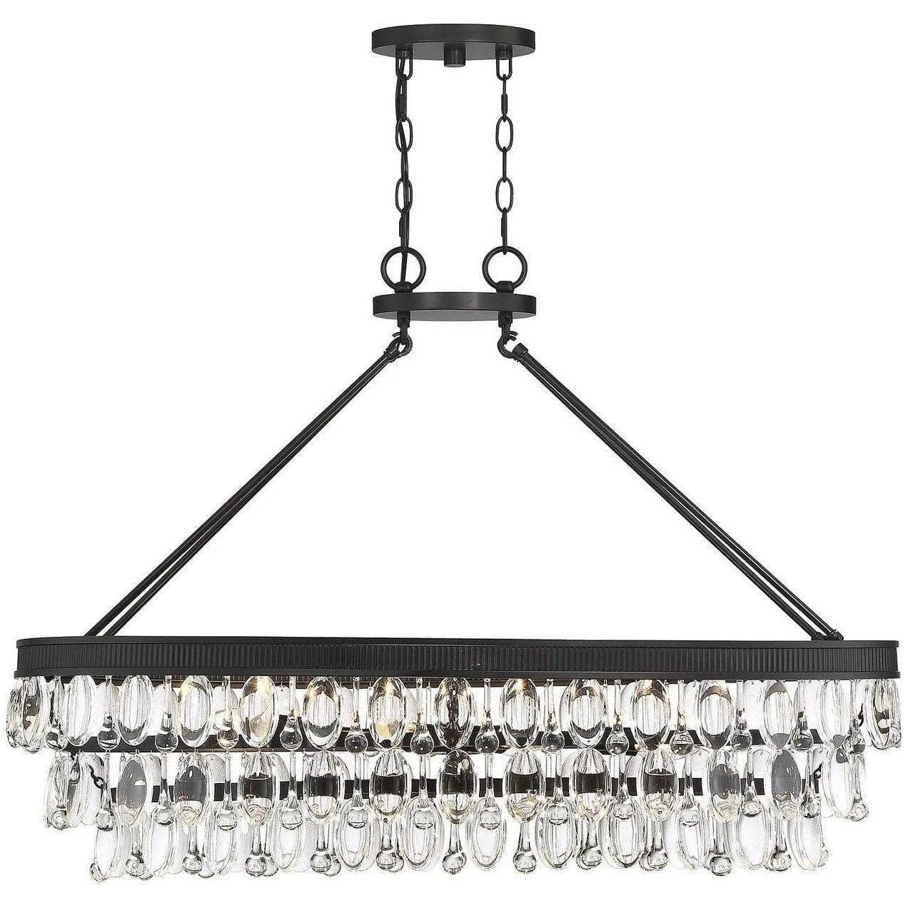 Savoy House - Windham Eight Light Linear Chandelier - 1-8702-8-13 - Canada Light Shop