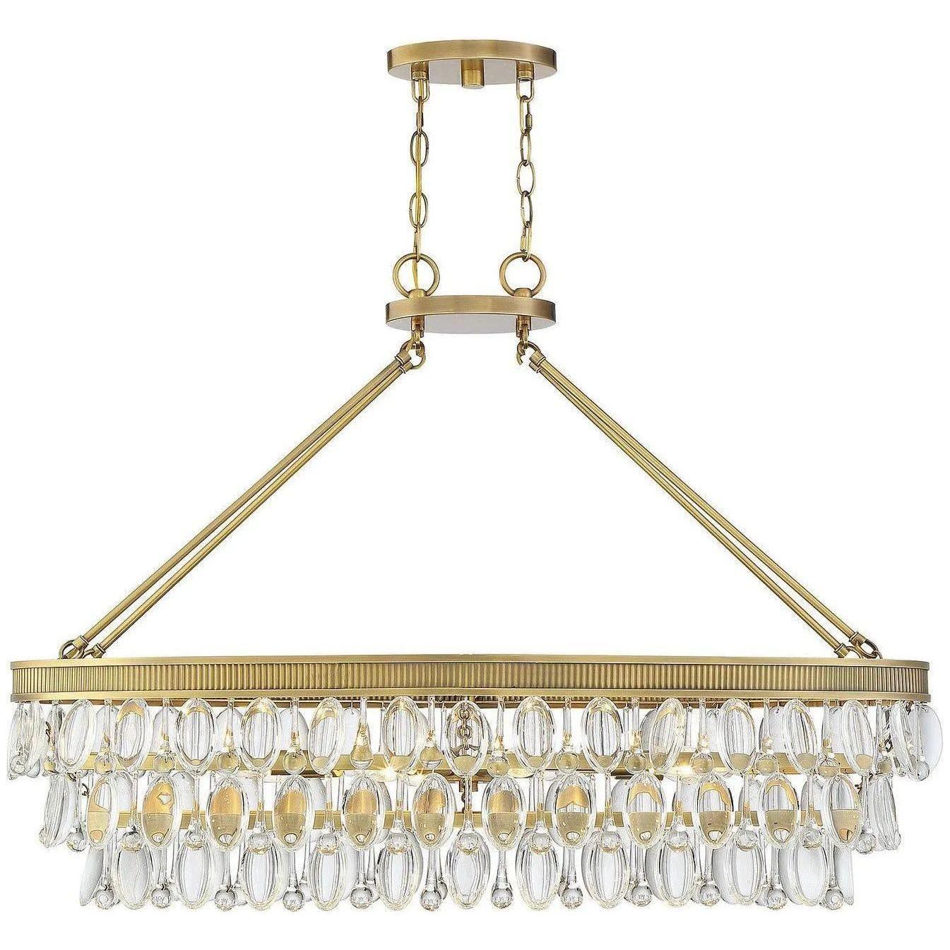 Savoy House - Windham Eight Light Linear Chandelier - 1-8702-8-322 - Canada Light Shop