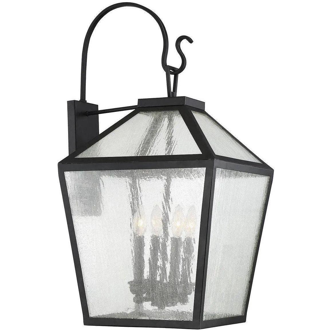 Savoy House - Woodstock Four Light Outdoor Wall Lantern - 5-102-BK - Canada Light Shop