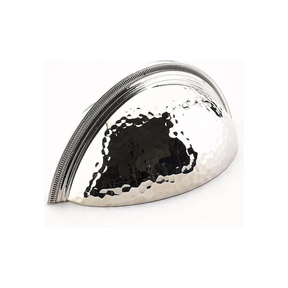 Schaub - Atherton Knurled Edge Hammered Cup Pull - 574-PN - Canada Light Shop