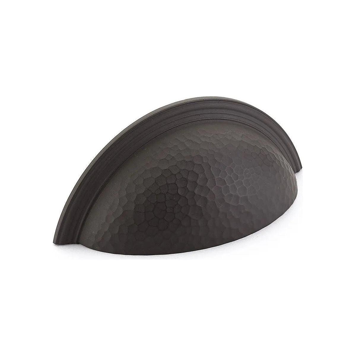 Schaub - Atherton Plain Edge Hammered Cup Pull - 573-10B - Canada Light Shop