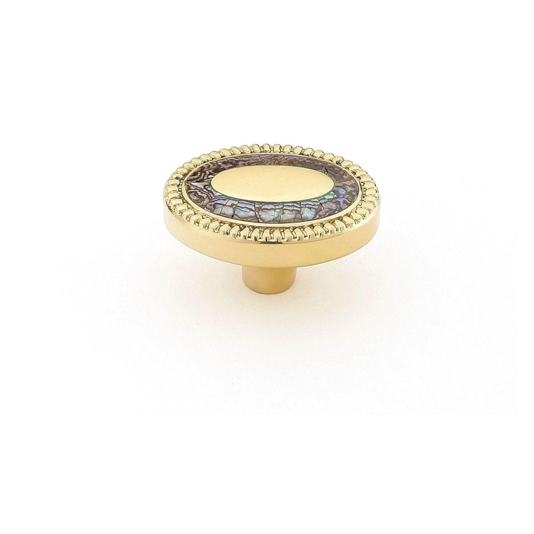 Schaub - Fair Isle Imperial Shell Oval Knob - 657-PB - Canada Light Shop
